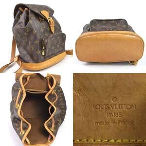 Louis Vuitton Canvas Brown Backpack Monogram Montsouris